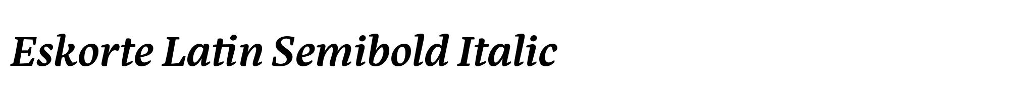 Eskorte Latin Semibold Italic image